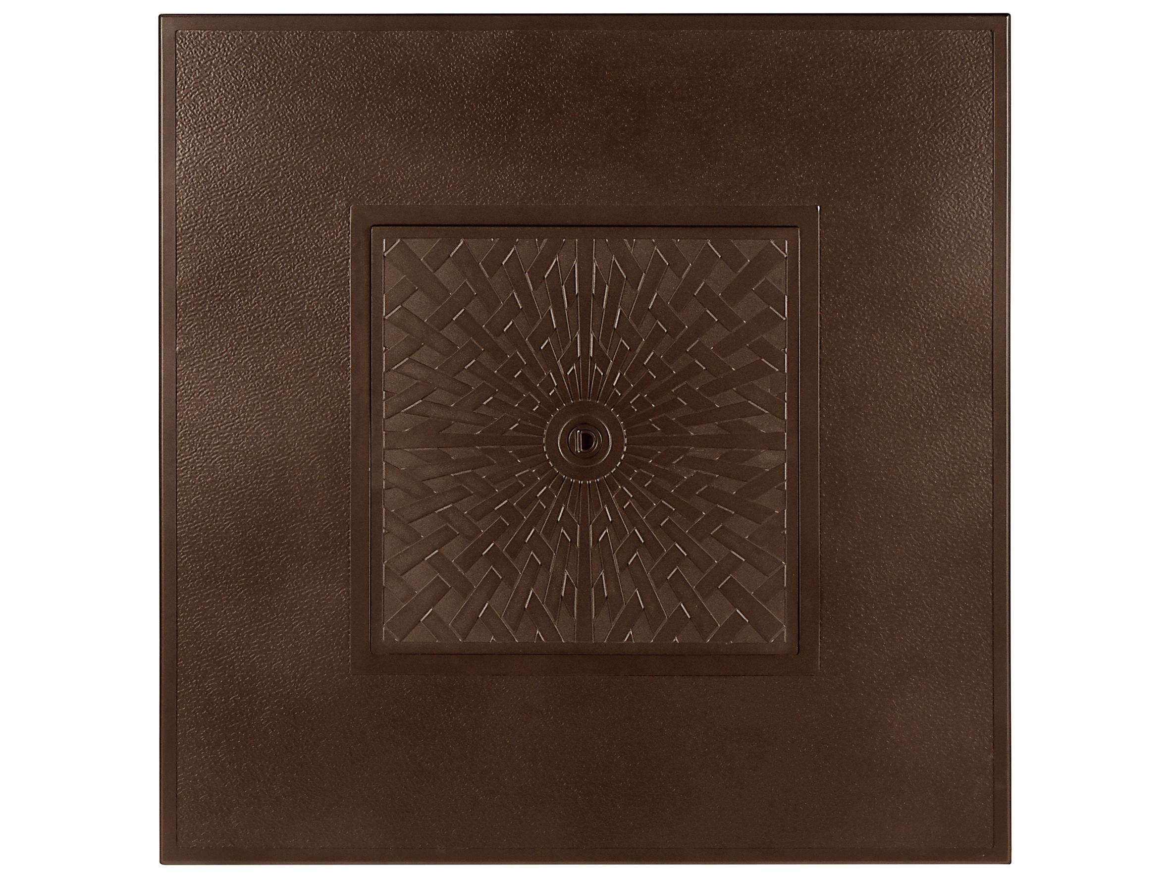 Oakland Living Square Aluminum Propane Patio Fire Pit Table with Glass Beads