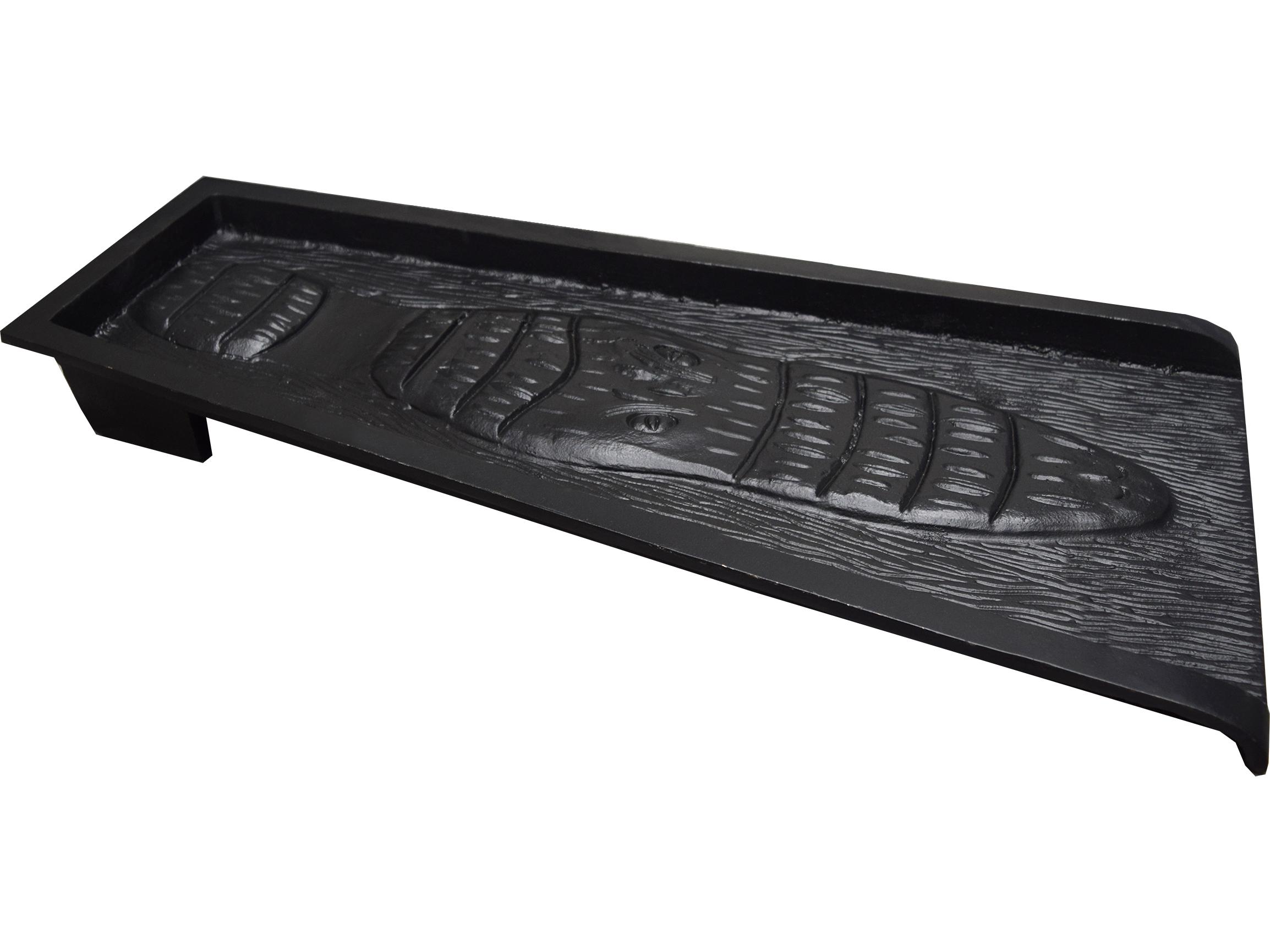 Oakland Living Black Alligator Crocodile Cast Aluminum Downspout Gutter 24'' Splash Block