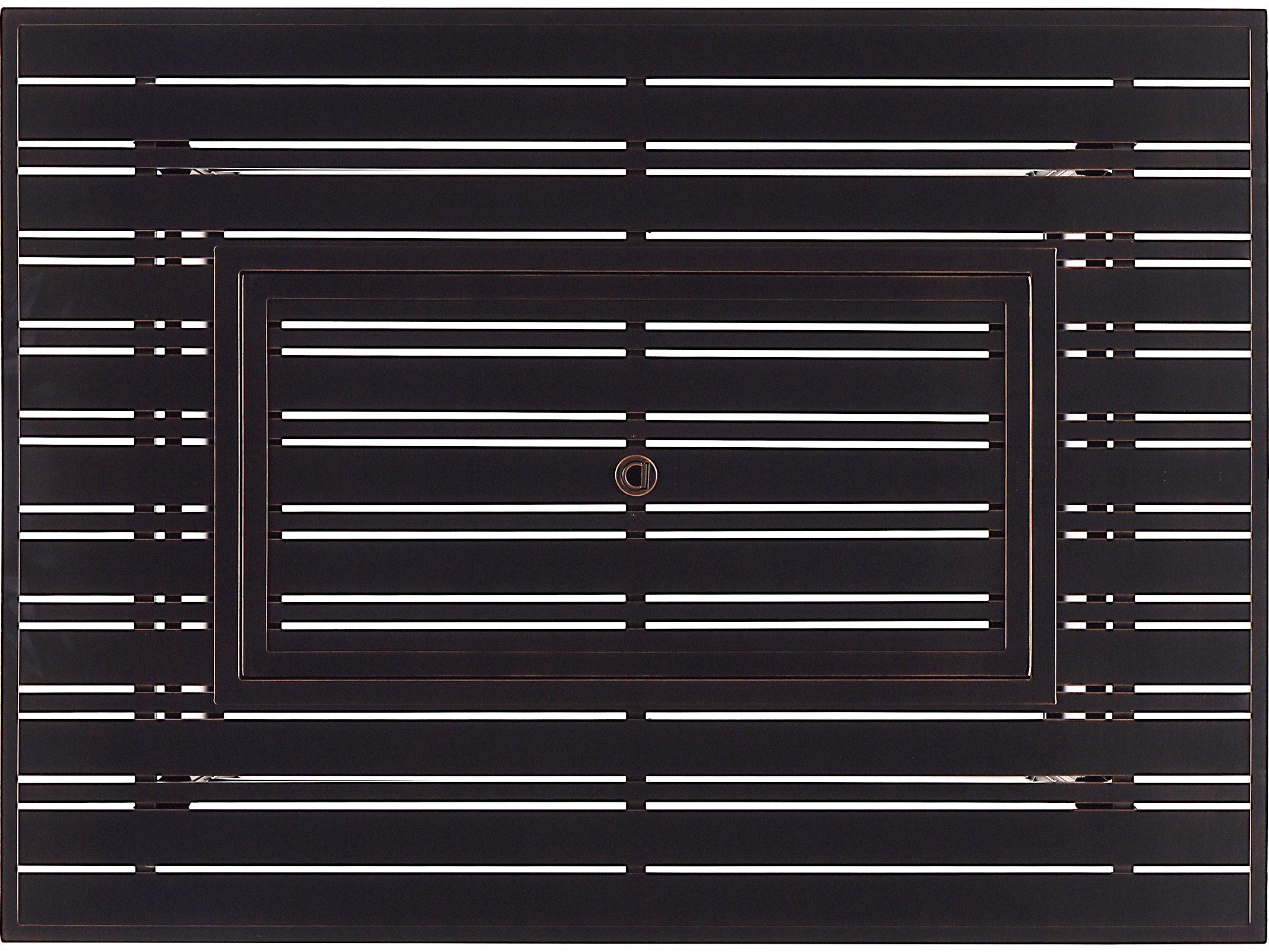 Oakland Living Rectangular Aluminum Propane Patio Fire Pit Table