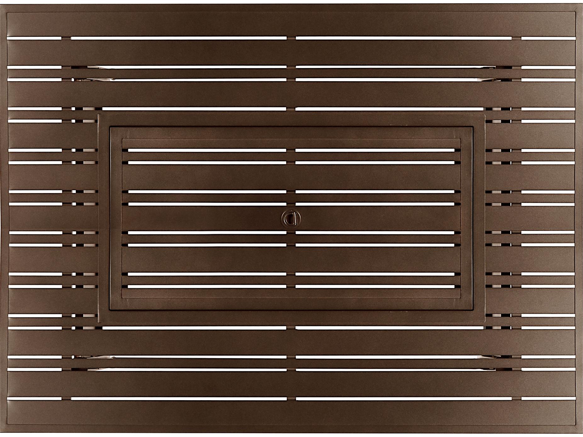 Oakland Living Rectangular Aluminum Propane Outdoor Fire Pit Table