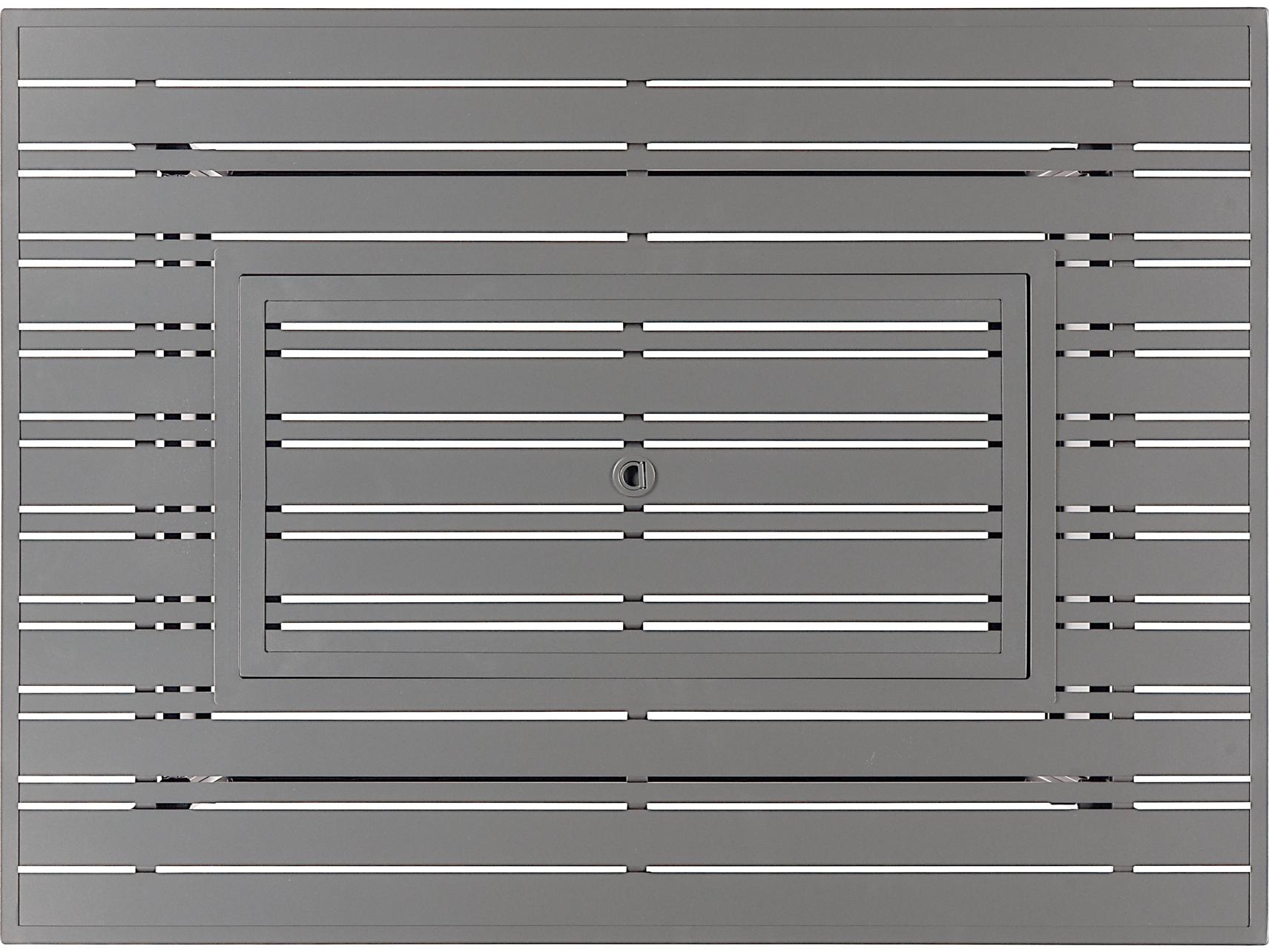 Oakland Living Rectangular Aluminum Propane Outdoor Patio Fire Pit Table