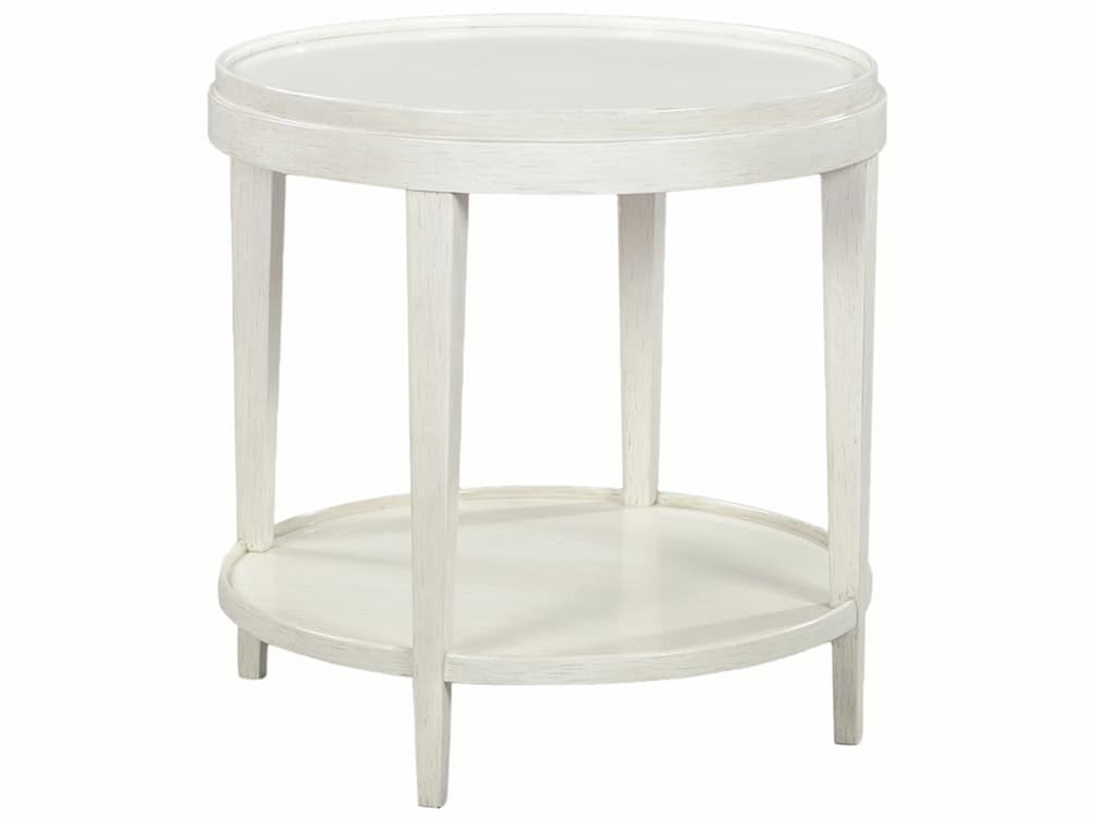 Oliver Home Liz Round Wood Drift End Table