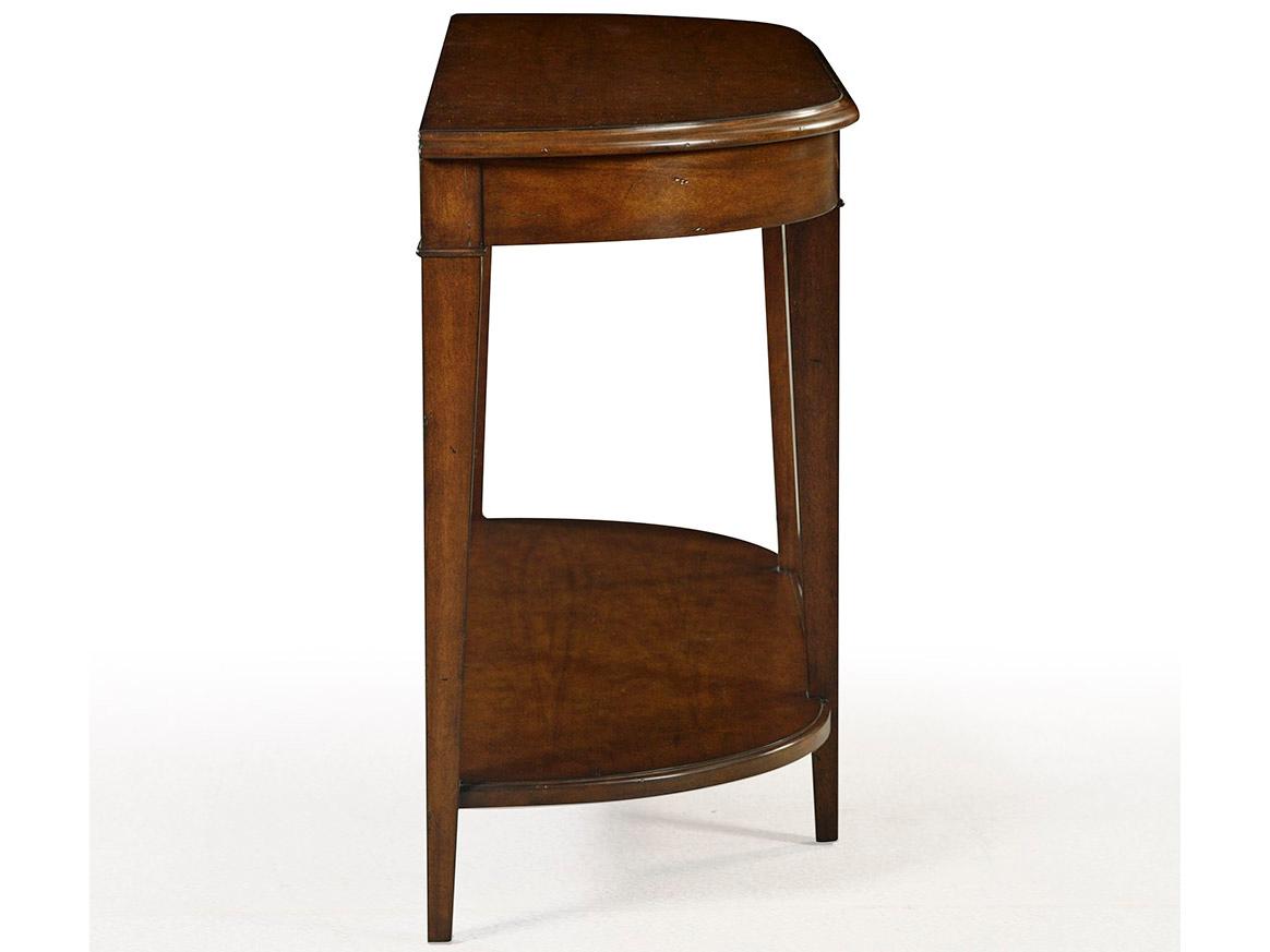 Oliver Home Dover Demilune Wood Country Console Table