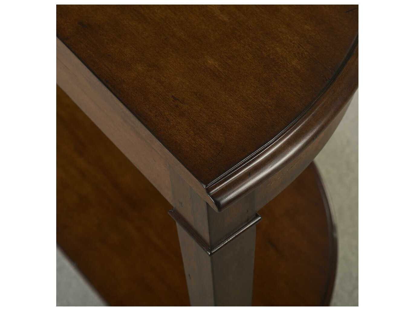 Oliver Home Dover Demilune Wood Country Console Table