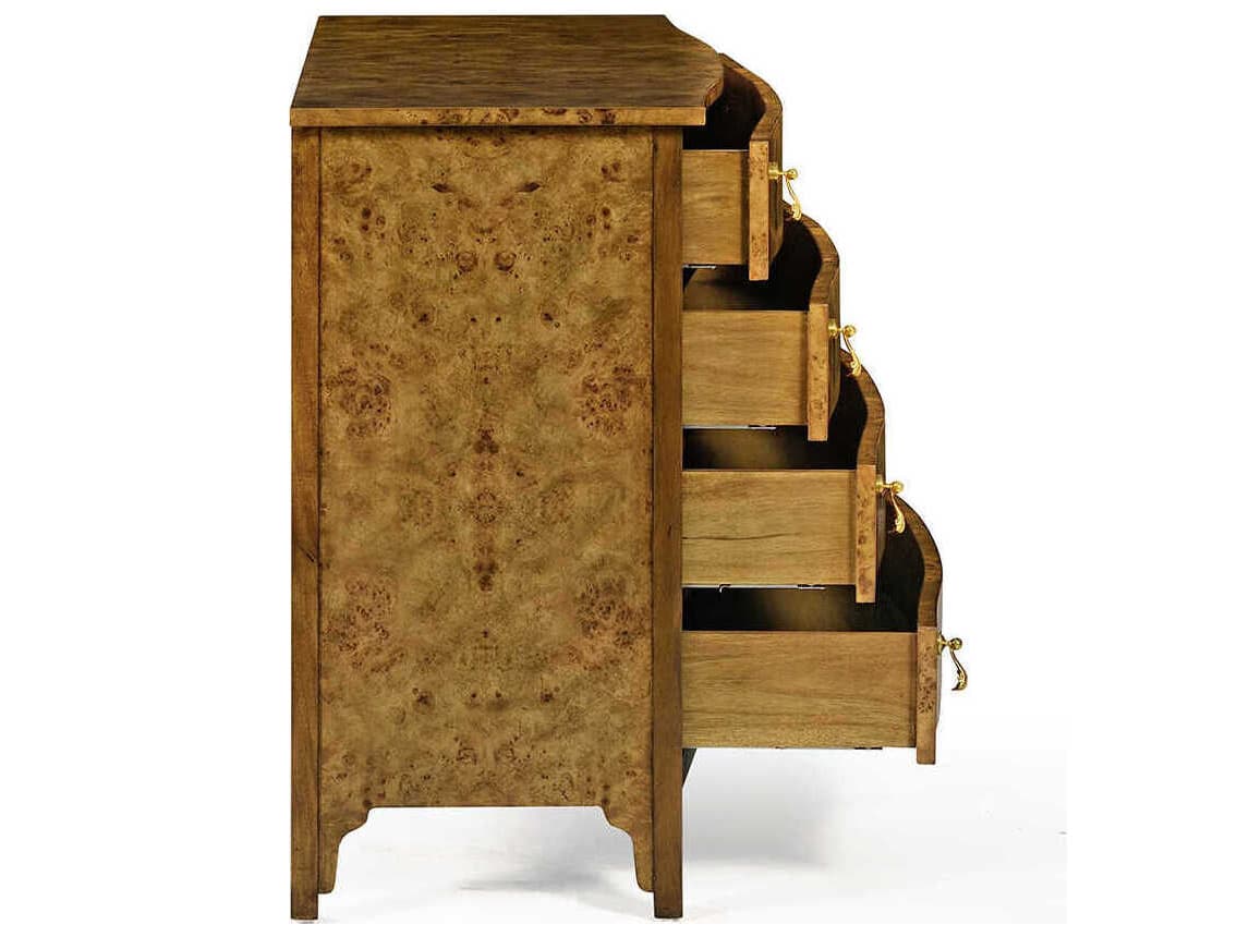 Oliver Home Beau Rustic Burl Brown Burlwood Accent Chest