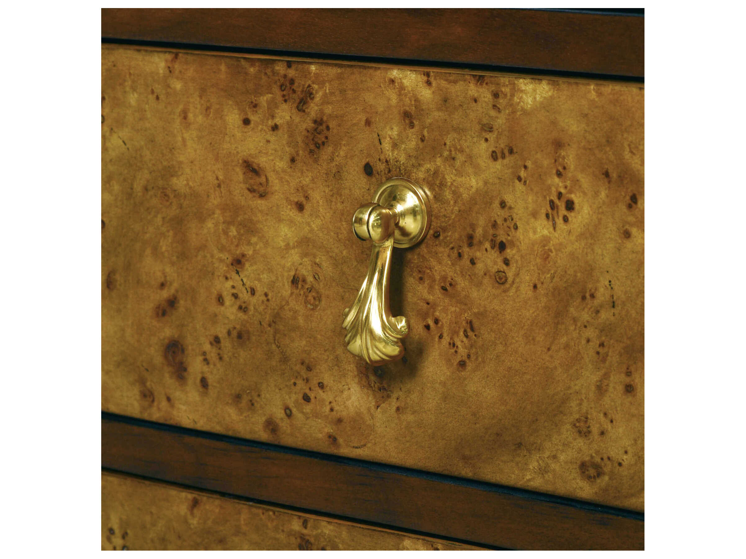 Oliver Home Beau Rustic Burl Brown Burlwood Accent Chest