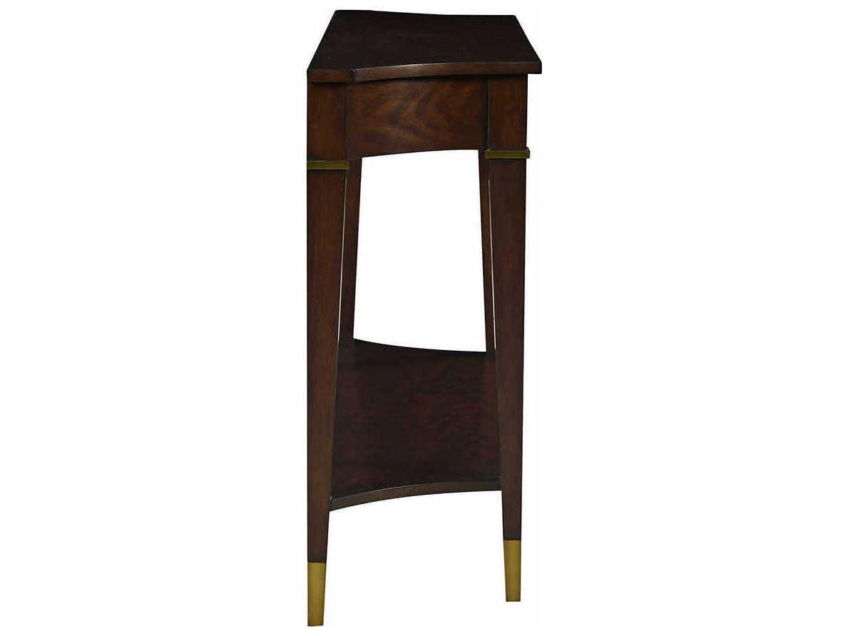 Oliver Home Salem Demilune Wood Syrup Console Table
