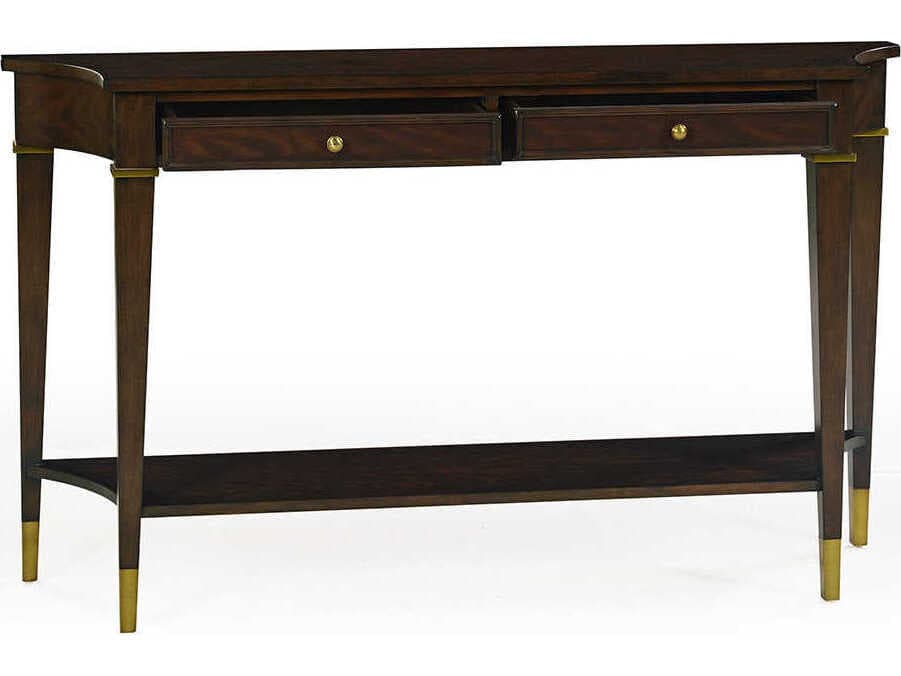 Oliver Home Salem Demilune Wood Syrup Console Table