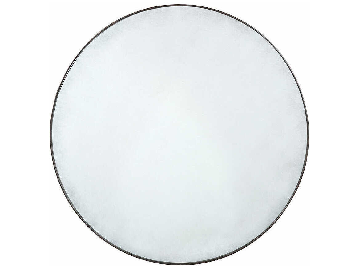 Oliver Home Raleigh Aged Bronze Round Antique Mirror