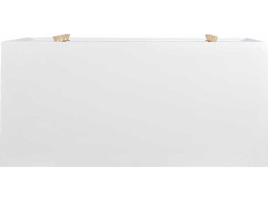 Oliver Home Beverly Ghost White Acacia Wood Accent Chest