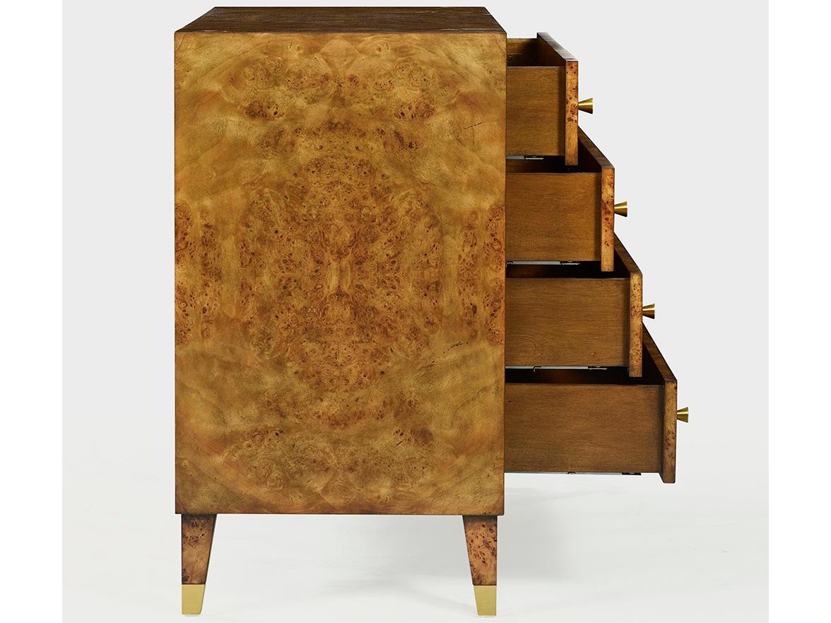 Oliver Home Beverly Rustic Burl Brown Burlwood Accent Chest