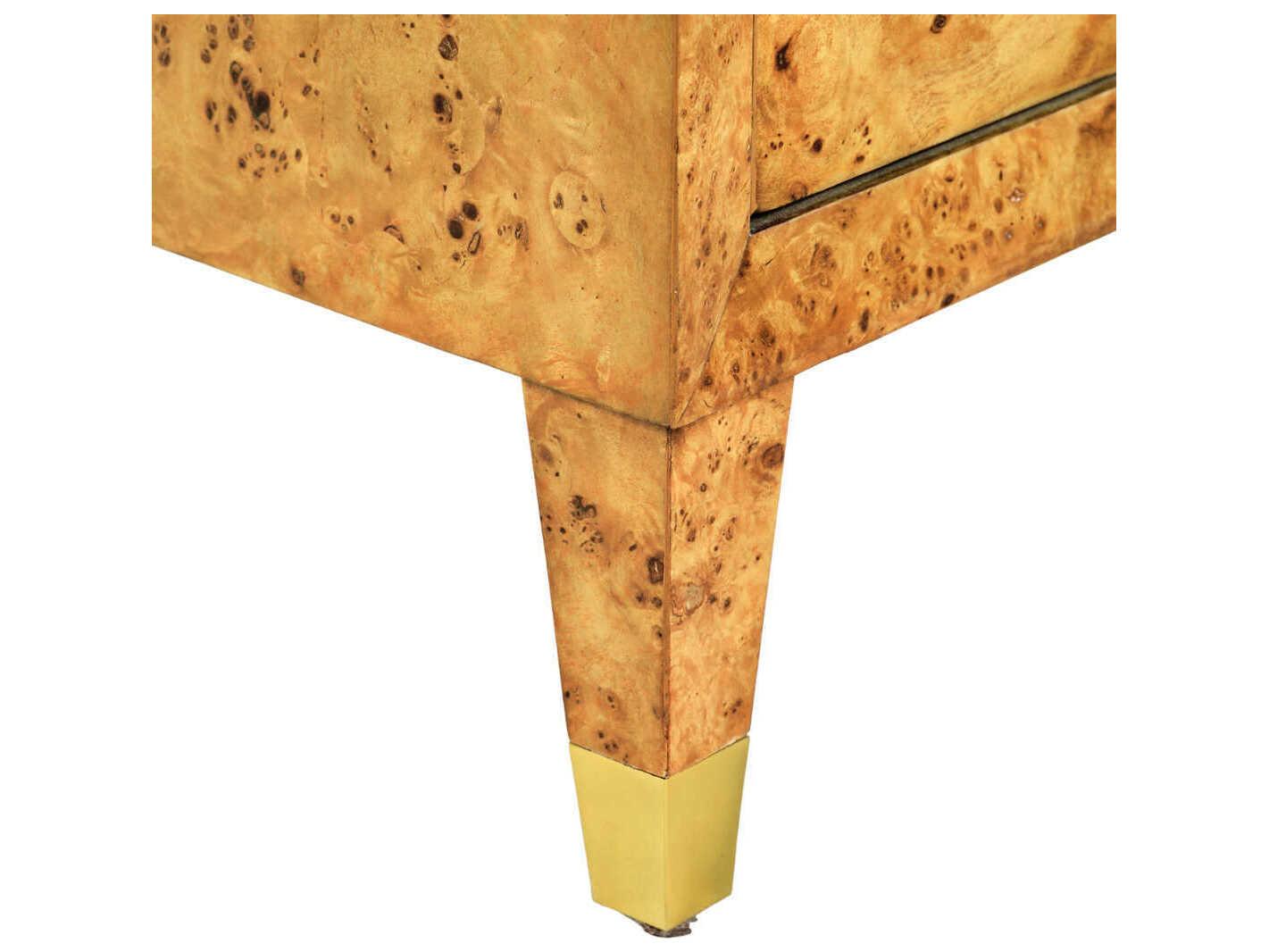 Oliver Home Beverly Honey Burl Brown Burlwood Accent Chest