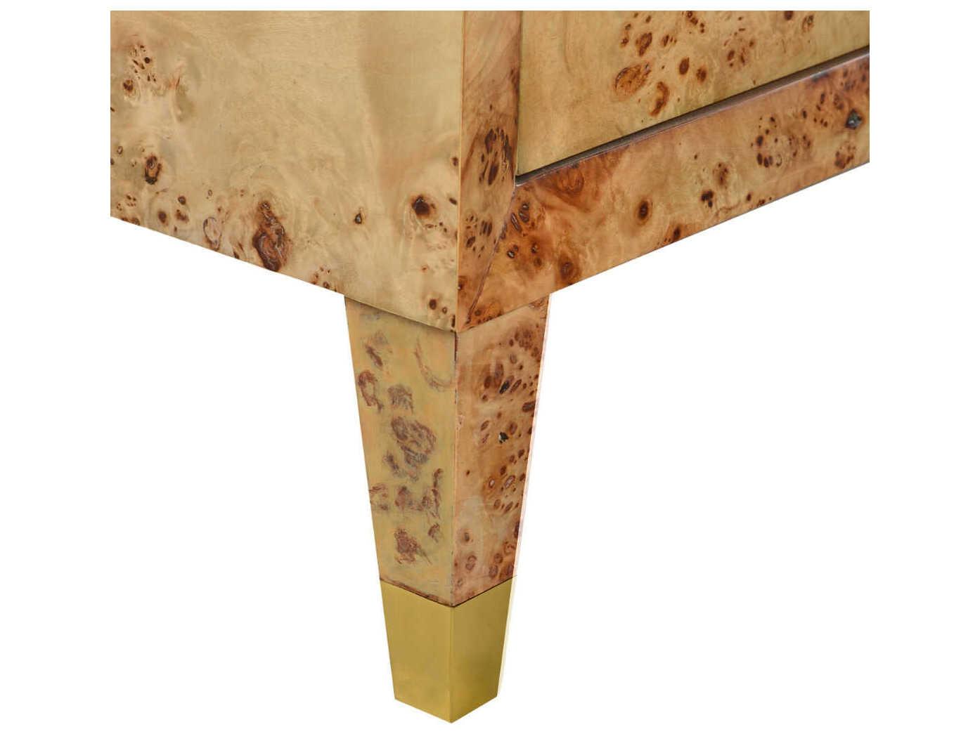 Oliver Home Beverly Natural Burl Beige Burlwood Accent Chest