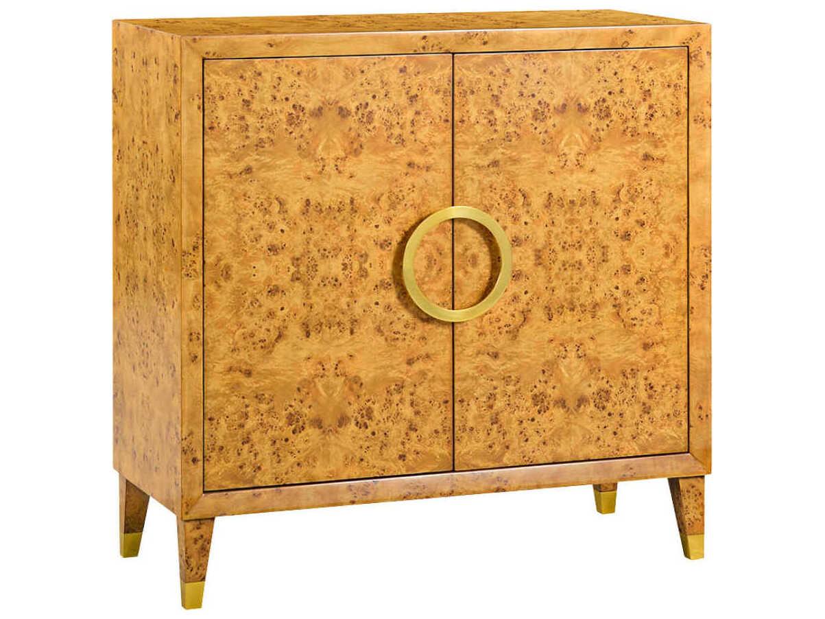 Oliver Home Bruce Honey Burl Brown Burlwood Accent Chest