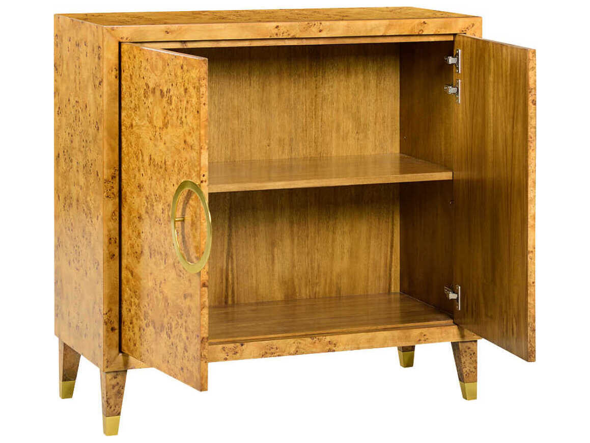 Oliver Home Bruce Honey Burl Brown Burlwood Accent Chest