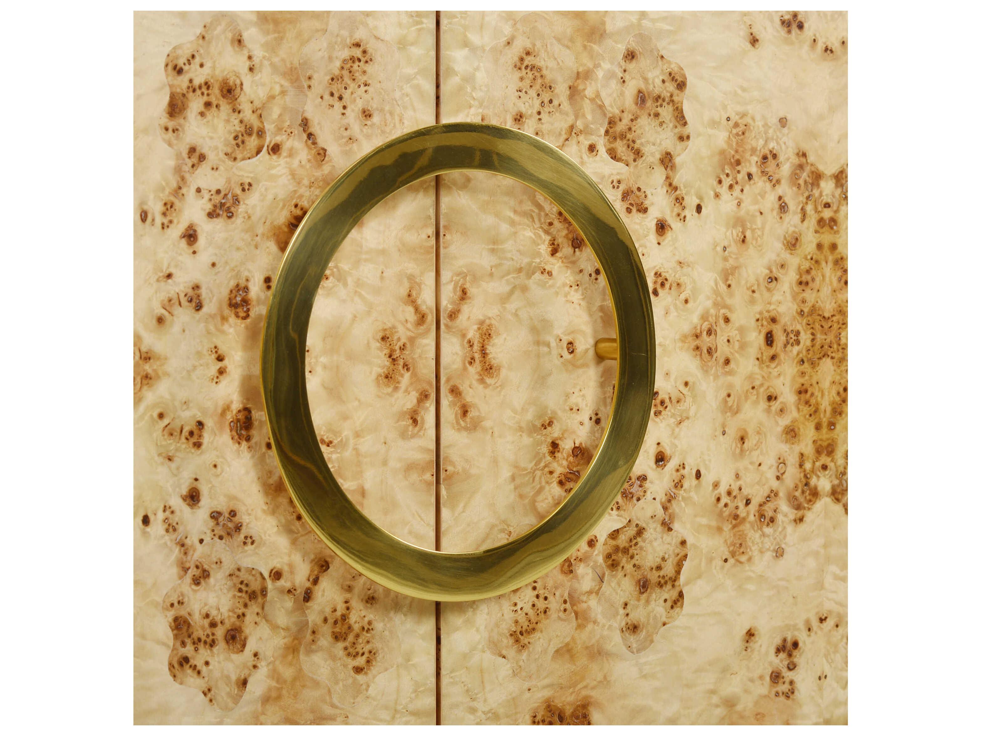 Oliver Home Bruce Natural Burl Beige Burlwood Accent Chest