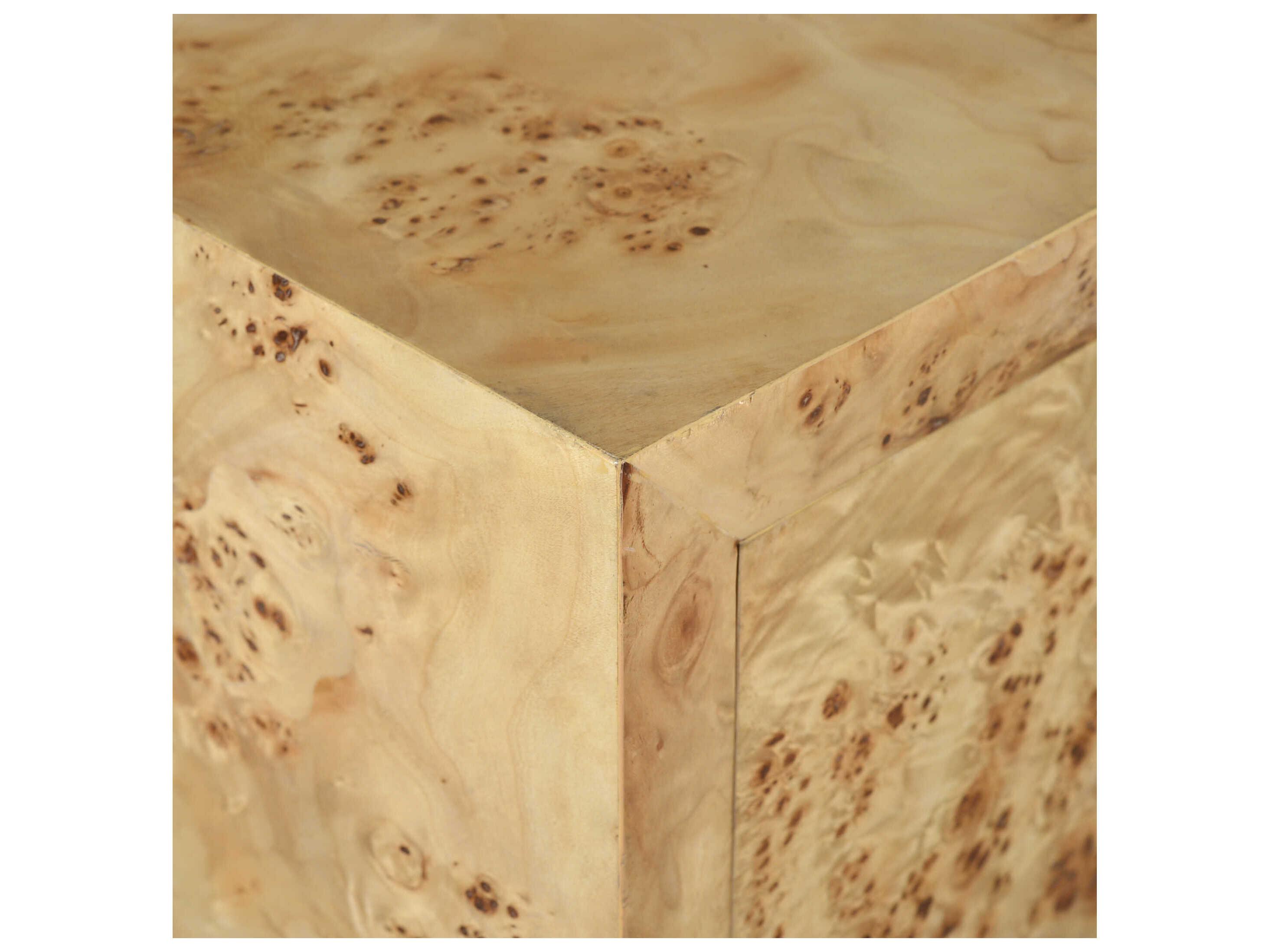 Oliver Home Bruce Natural Burl Beige Burlwood Accent Chest