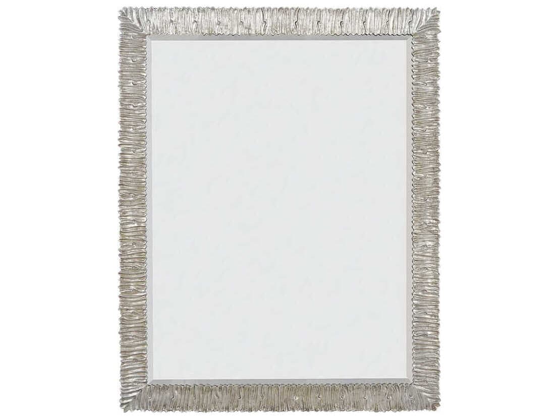 Oliver Home Oceanside Silver Leaf Rectangular Wall Mirror