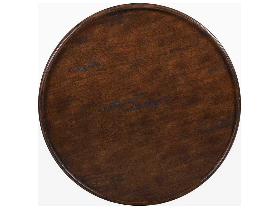 Oliver Home Liz Round Wood Country End Table