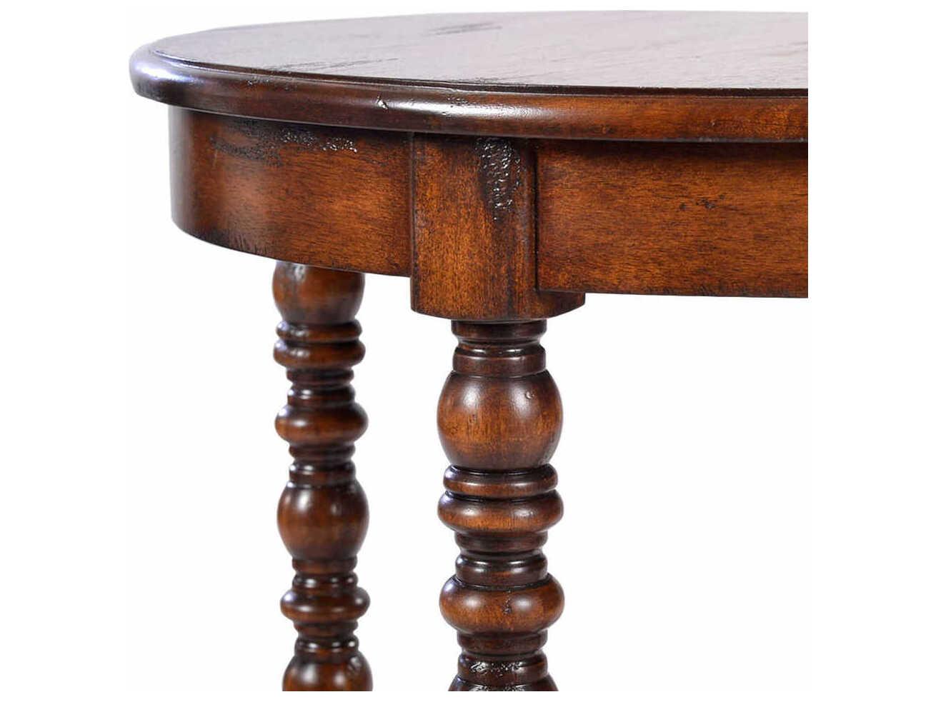 Oliver Home Mesa Round Wood Country End Table