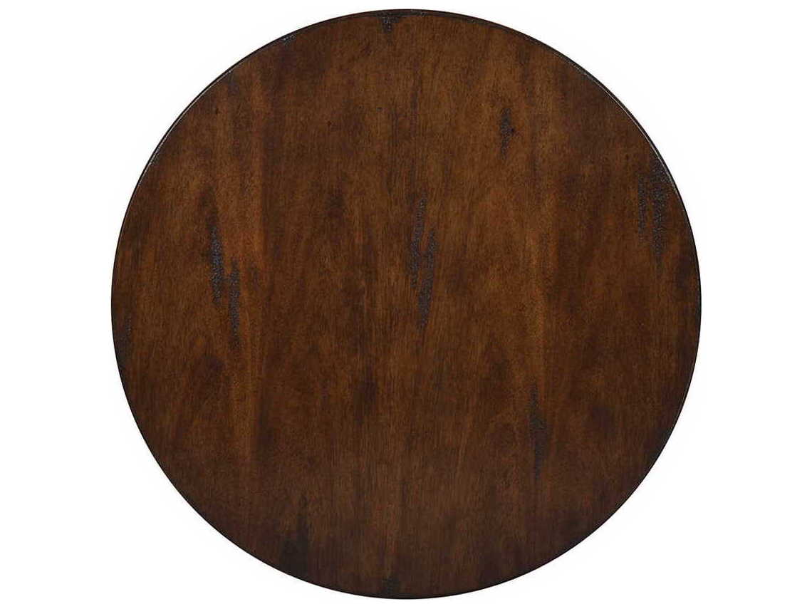 Oliver Home Mesa Round Wood Country End Table