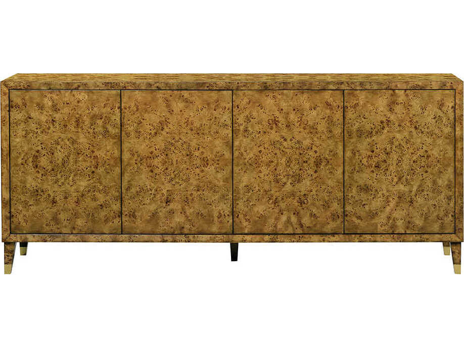 Oliver Home Beverly 84" Burlwood Rustic Burl Sideboard