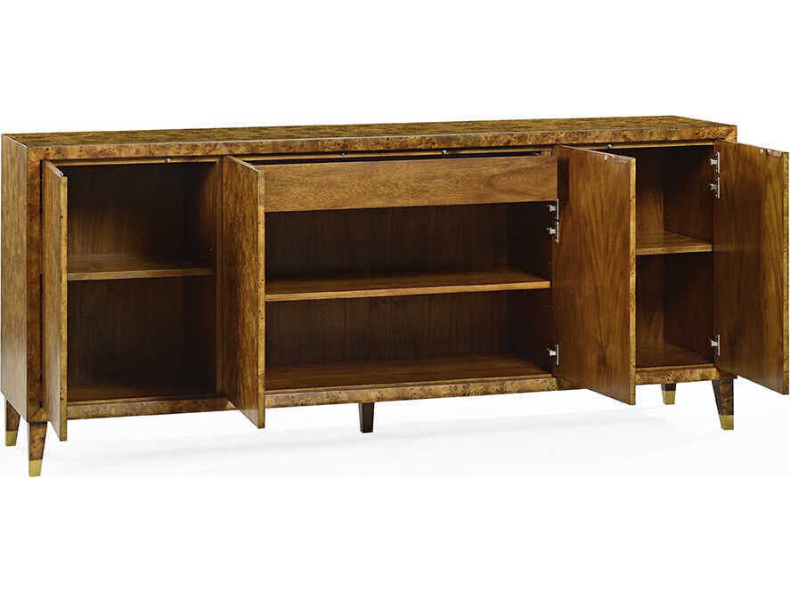 Oliver Home Beverly 84" Burlwood Rustic Burl Sideboard