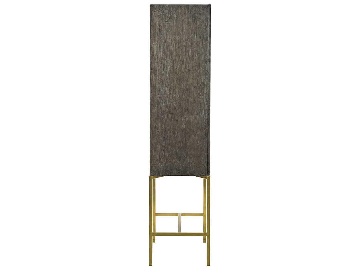 Oliver Home Kent Oak Wood Midnight Display Cabinet