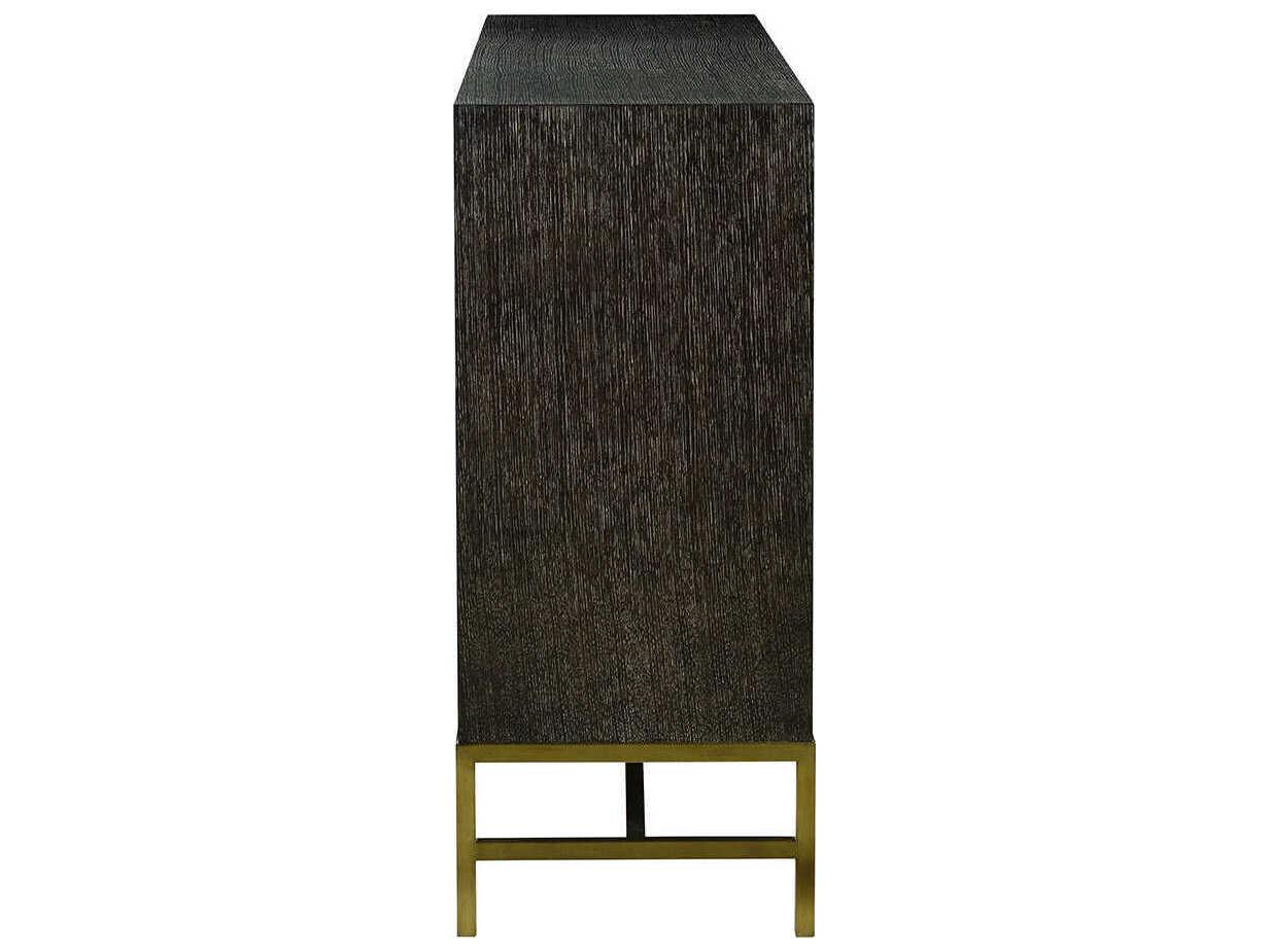 Oliver Home Kent 79" Oak Wood Midnight Sideboard