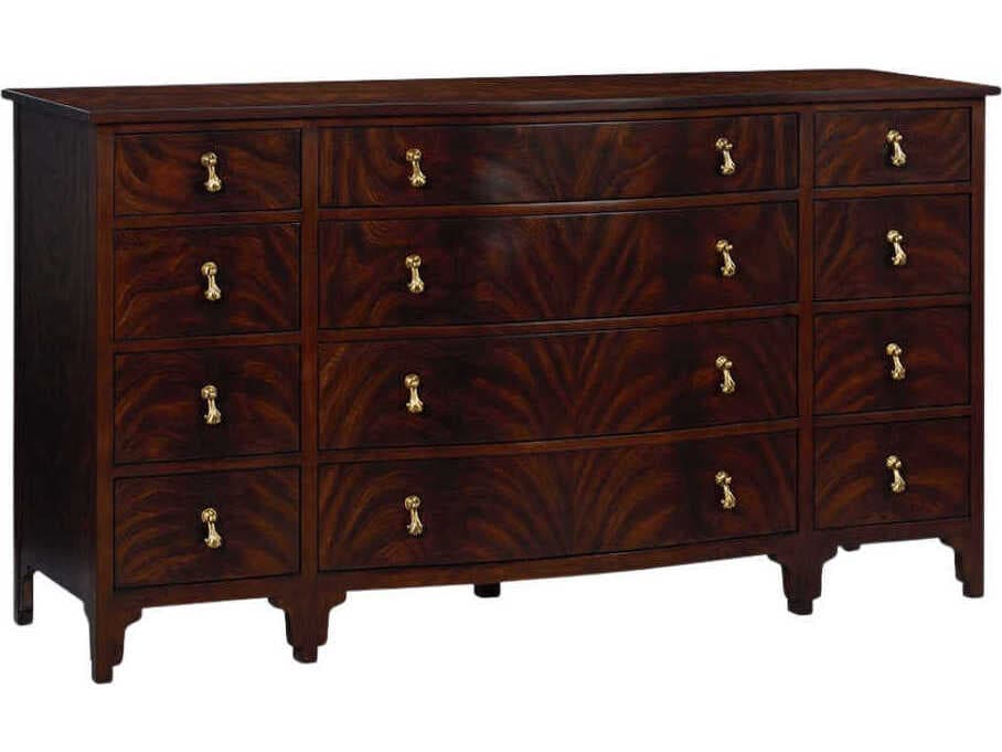 Oliver Home Beau Brown Mahogany Wood Dresser