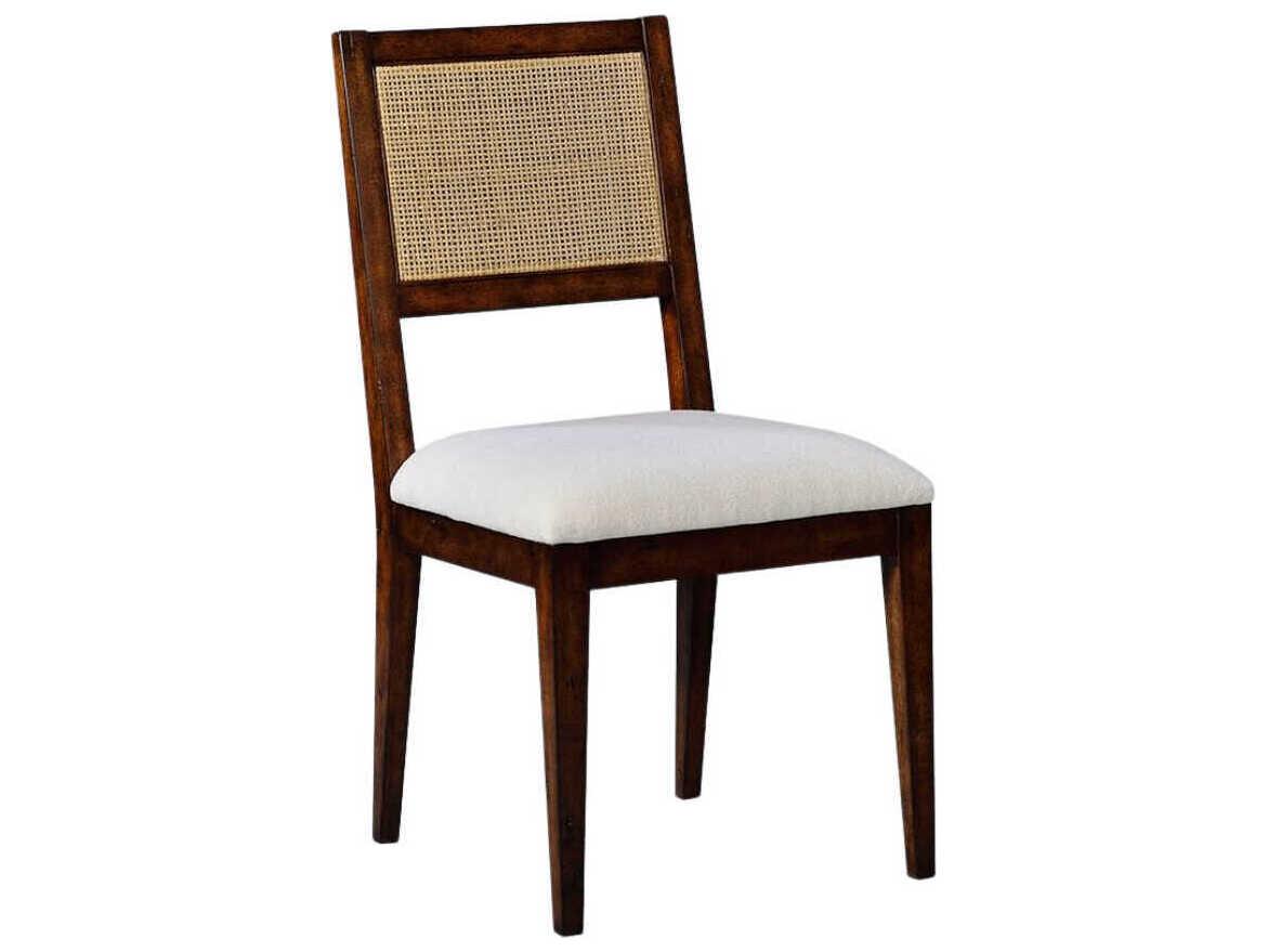 Oliver Home Caine-I Hardwood Brown Upholstered Armless Dining Chair