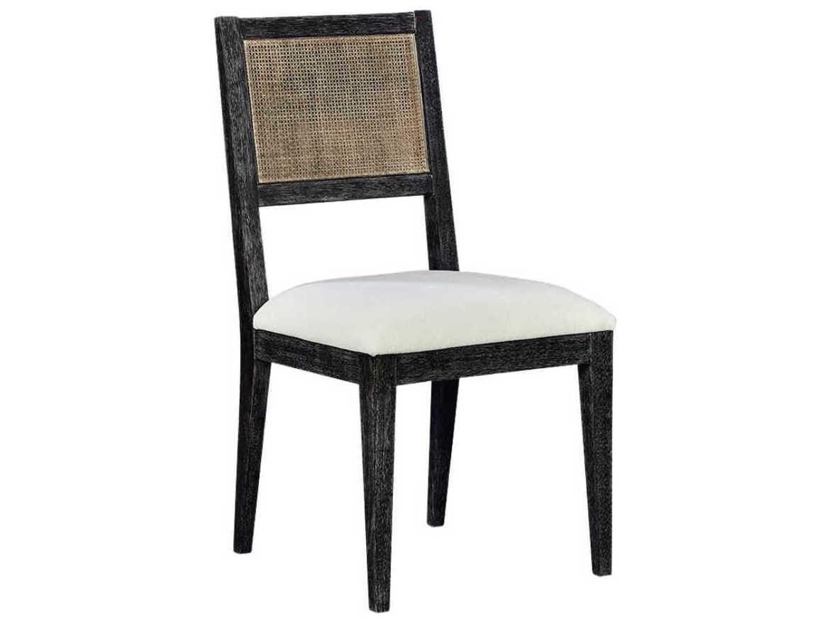 Oliver Home Caine-I Hardwood Black Upholstered Armless Dining Chair
