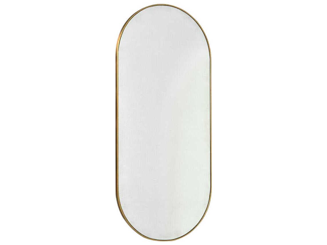 Oliver Home Pimlico Gold Leaf Oval Antique Mirror