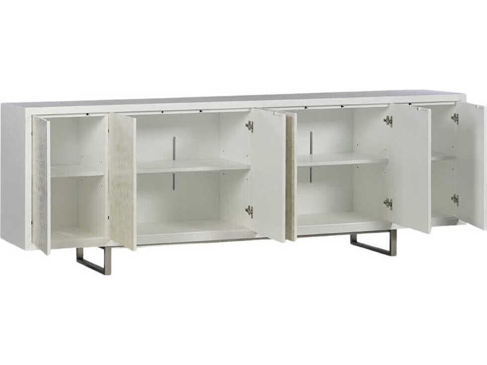 Oliver Home Capiz 112" Acacia Wood Ghost Sideboard