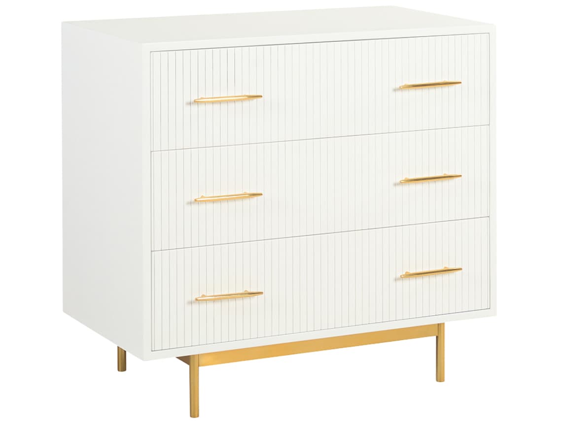 Oliver Home Reed Ghost Beige Acacia Wood Accent Chest