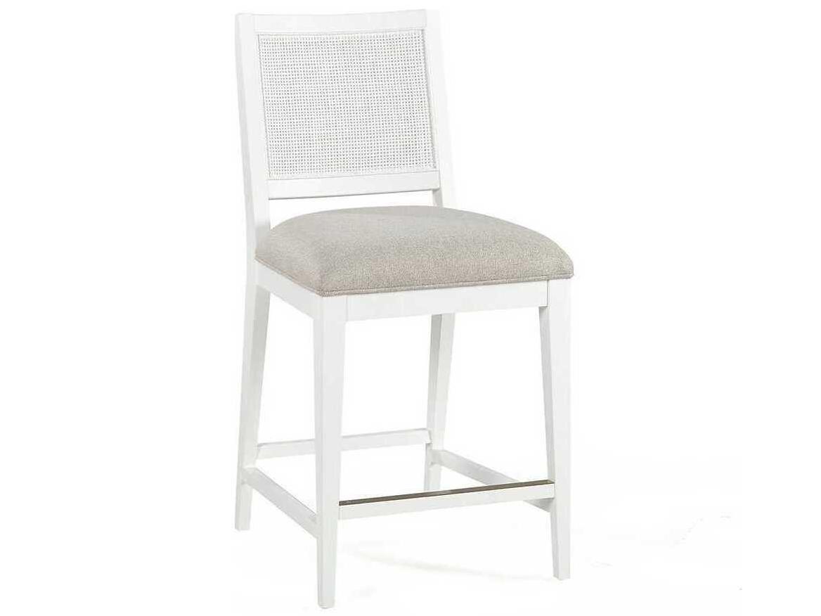 Oliver Home Caine-II Ghost Upholstered Counter Stool