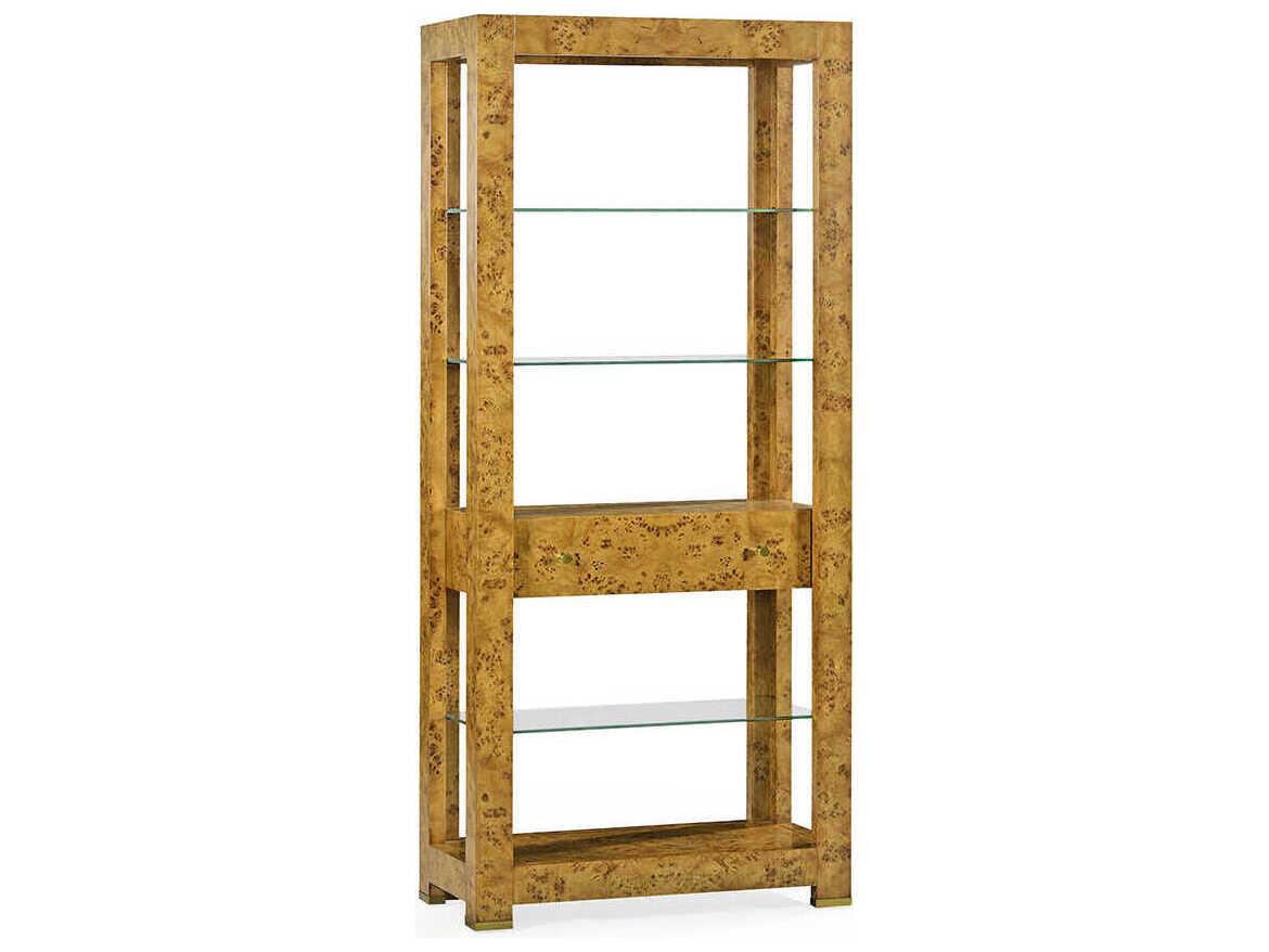 Oliver Home Easton Honey Burl Bookcase