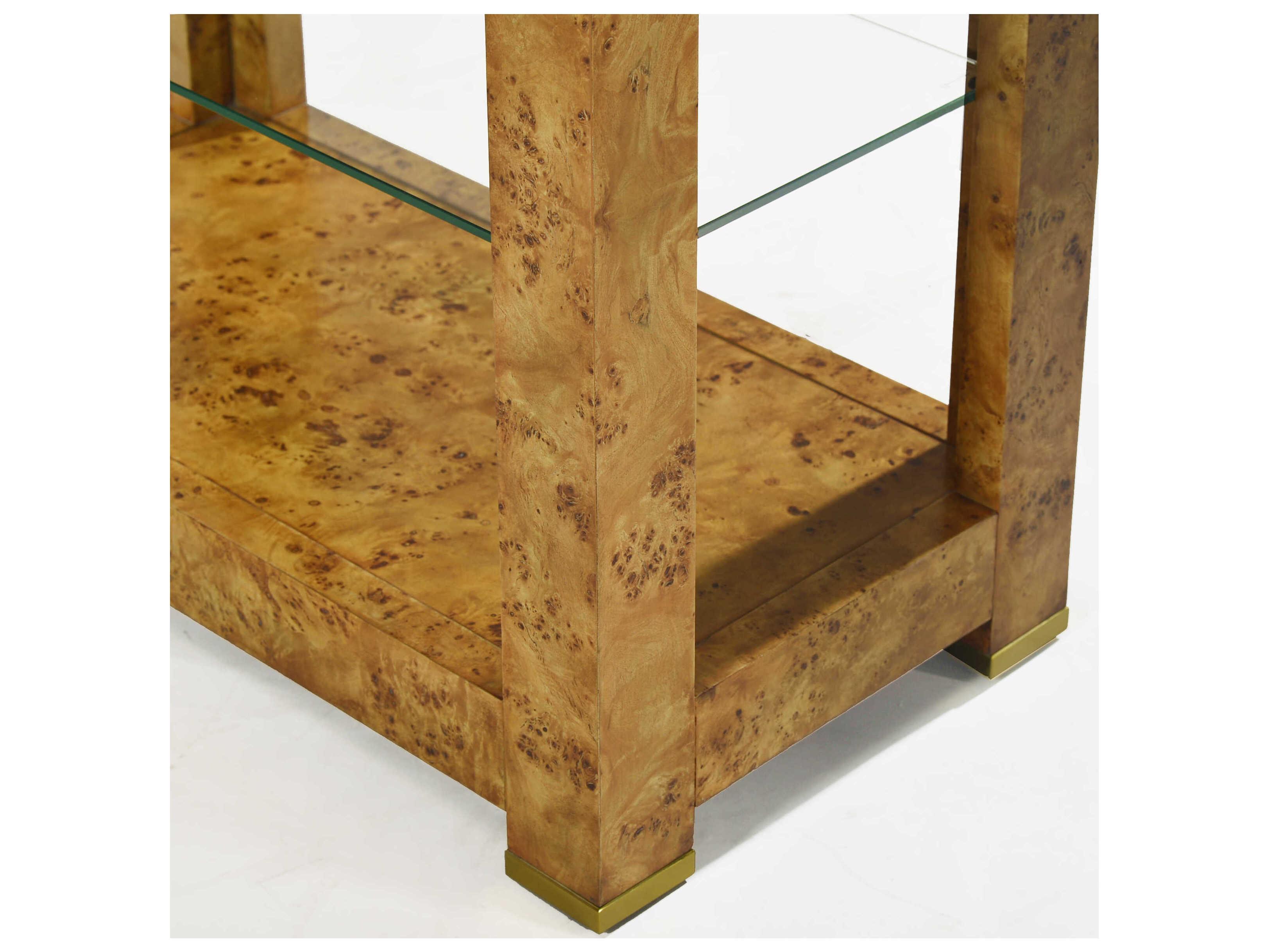 Oliver Home Easton Honey Burl Bookcase