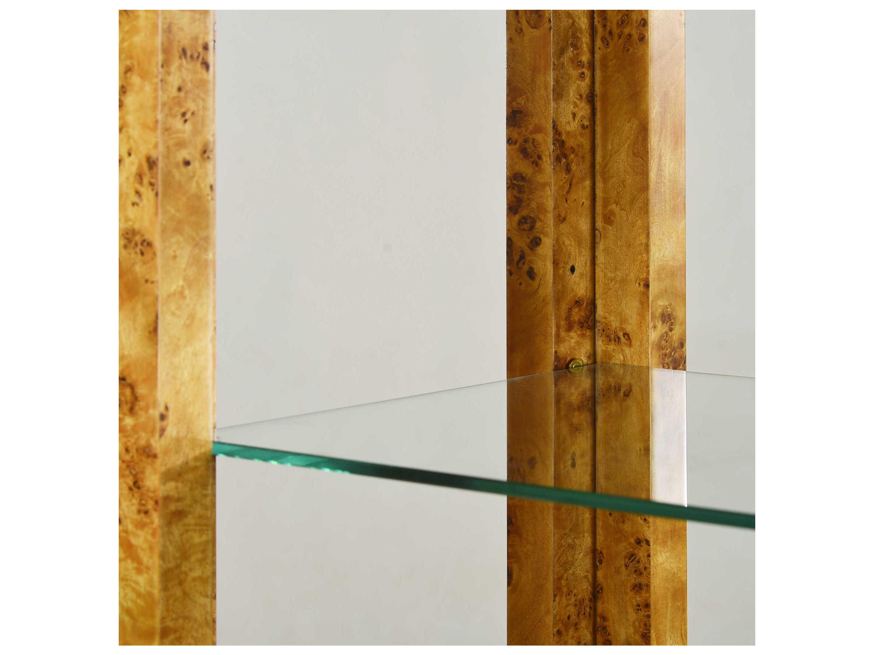 Oliver Home Easton Honey Burl Bookcase