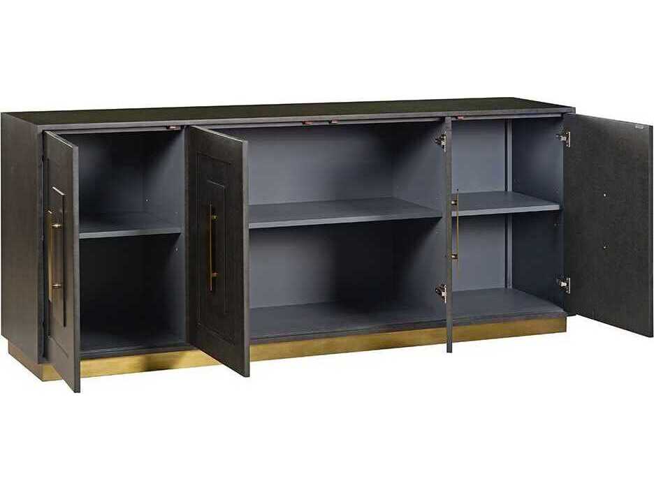 Oliver Home Starward 84" Acacia Wood Sideboard