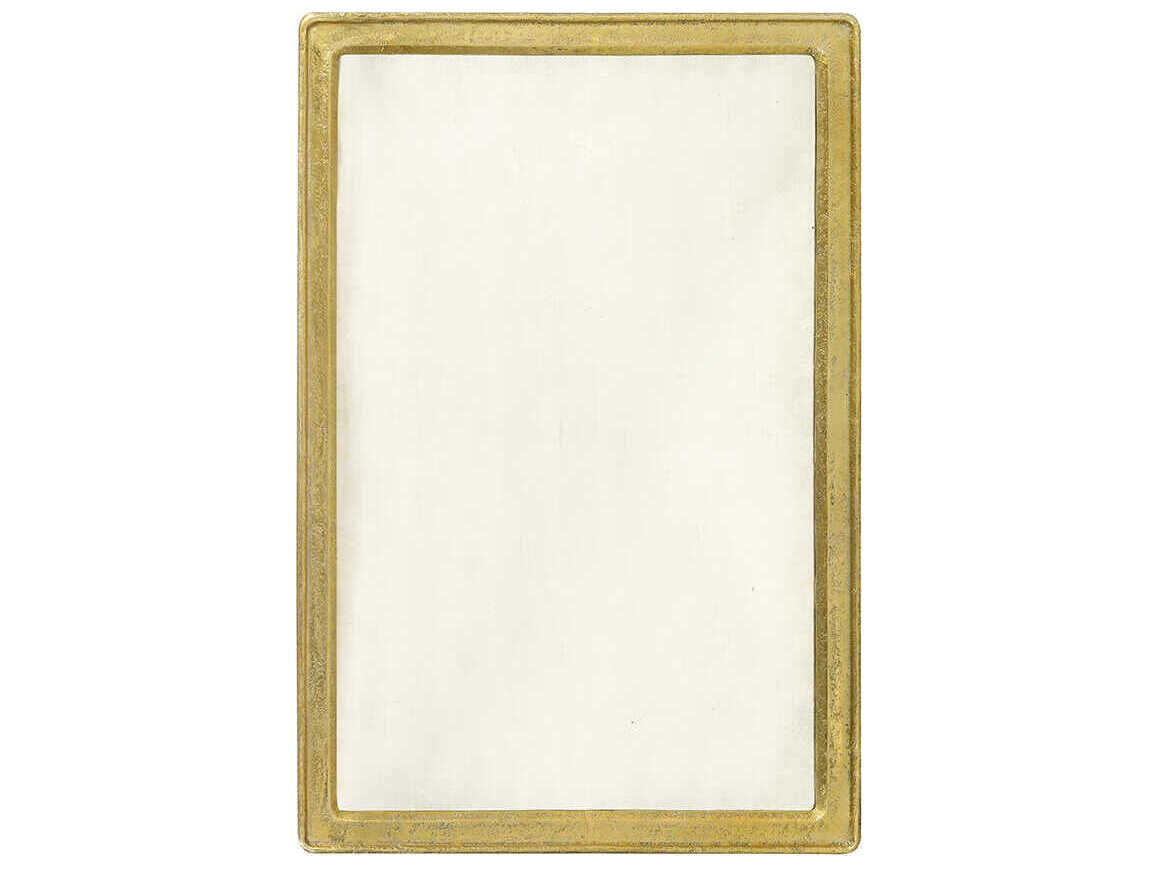 Oliver Home Triumph Burnished Brass Rectangular Wall Mirror