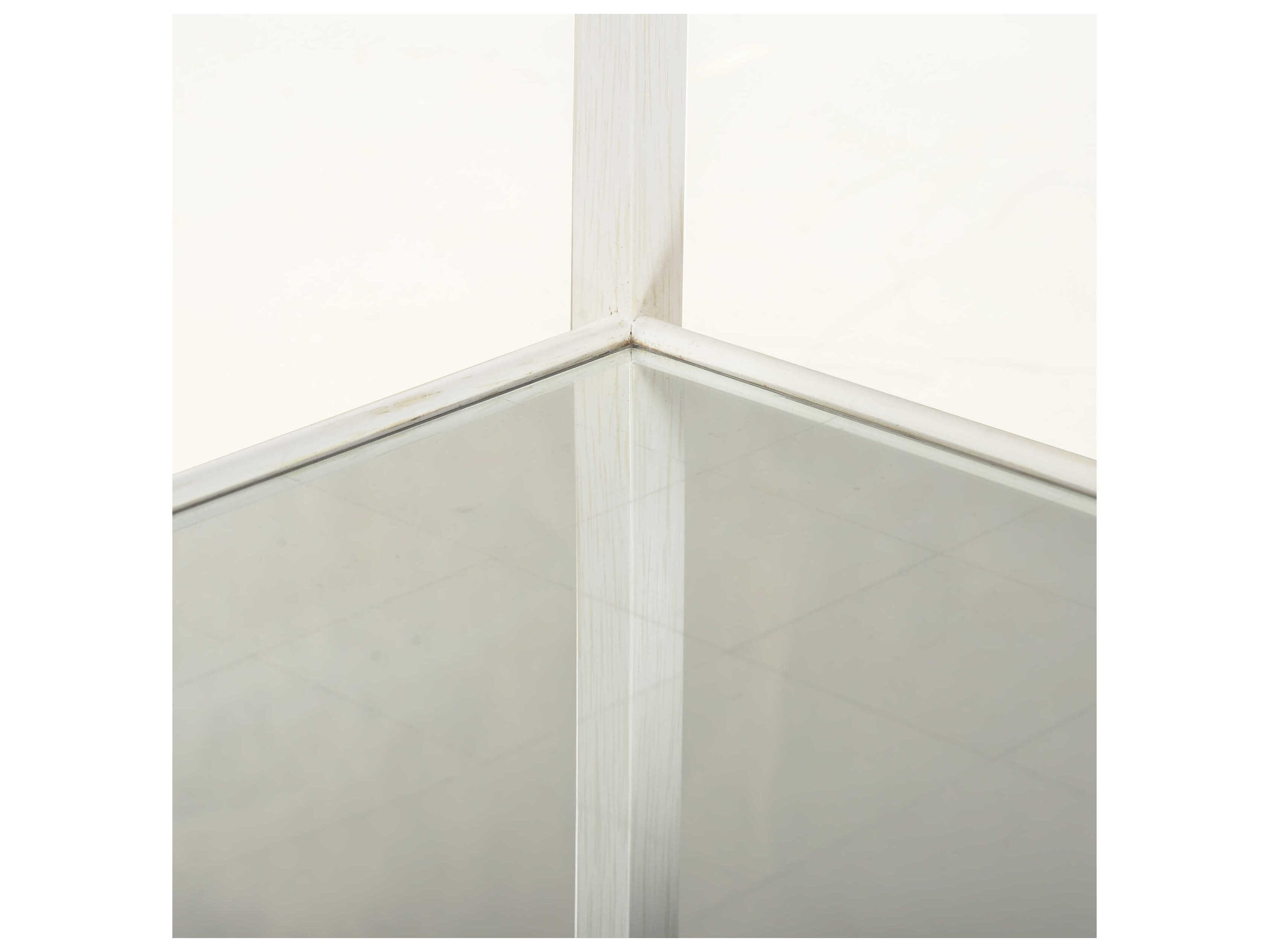 Oliver Home Alameda Wood White Drift Bar Cart