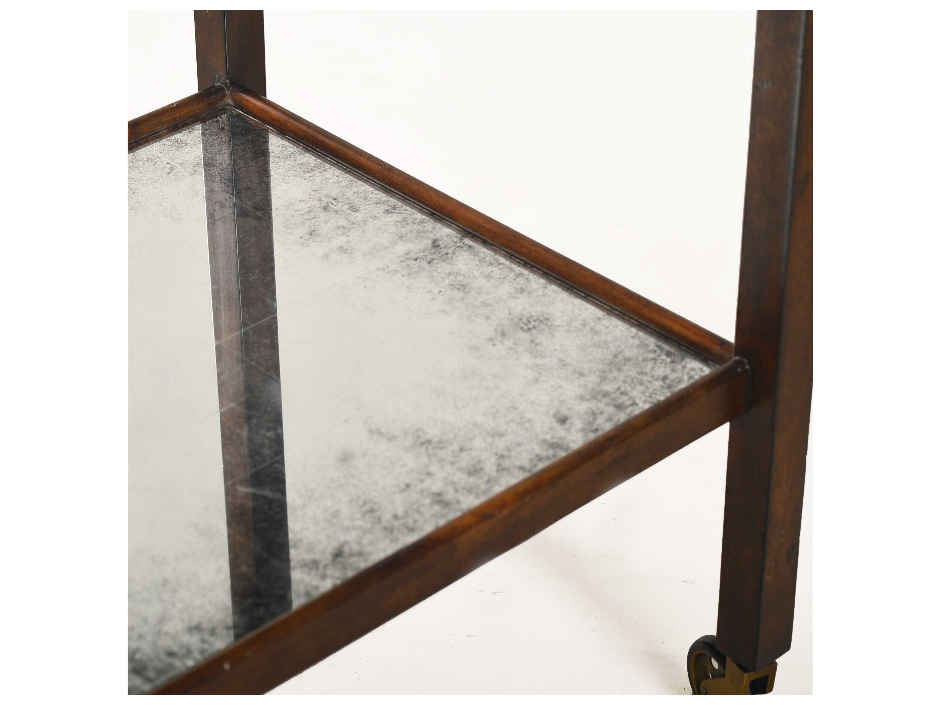 Oliver Home Alameda Wood Brown Country Bar Cart