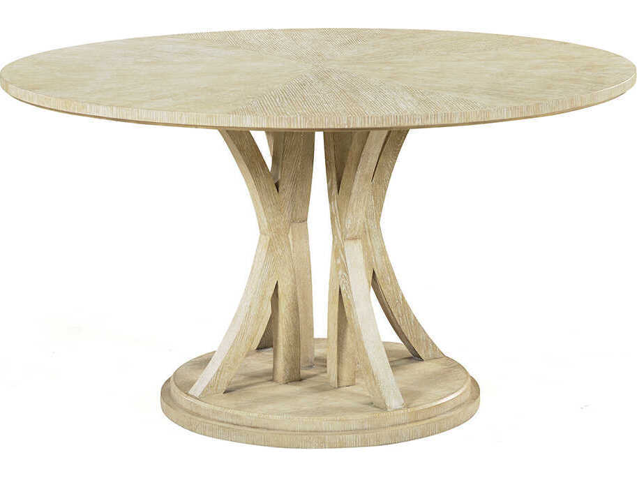 Oliver Home Kirkwood Round Wood Himalaya Dining Table