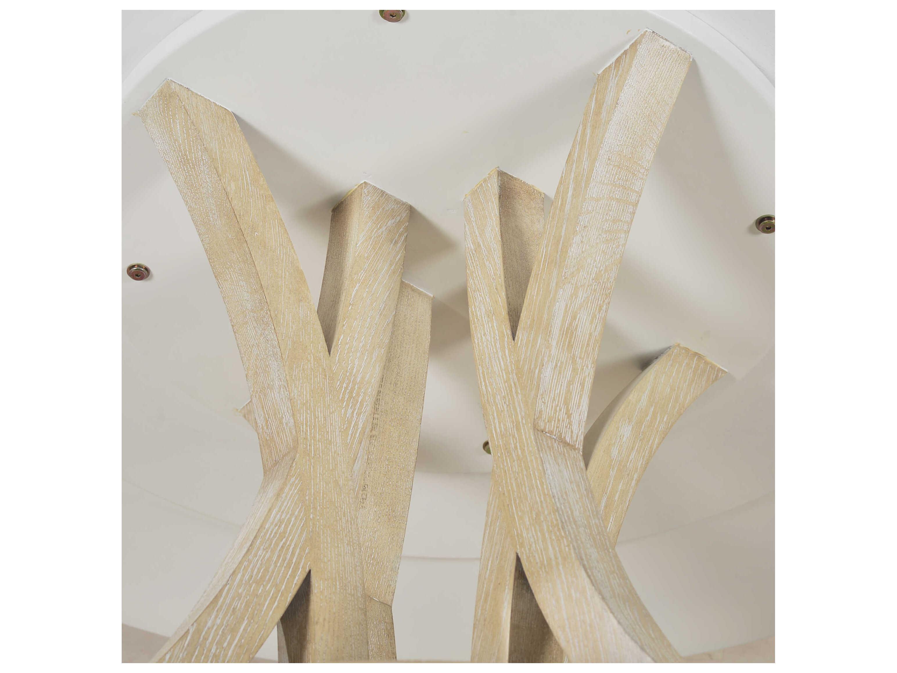 Oliver Home Kirkwood Round Wood Himalaya Dining Table