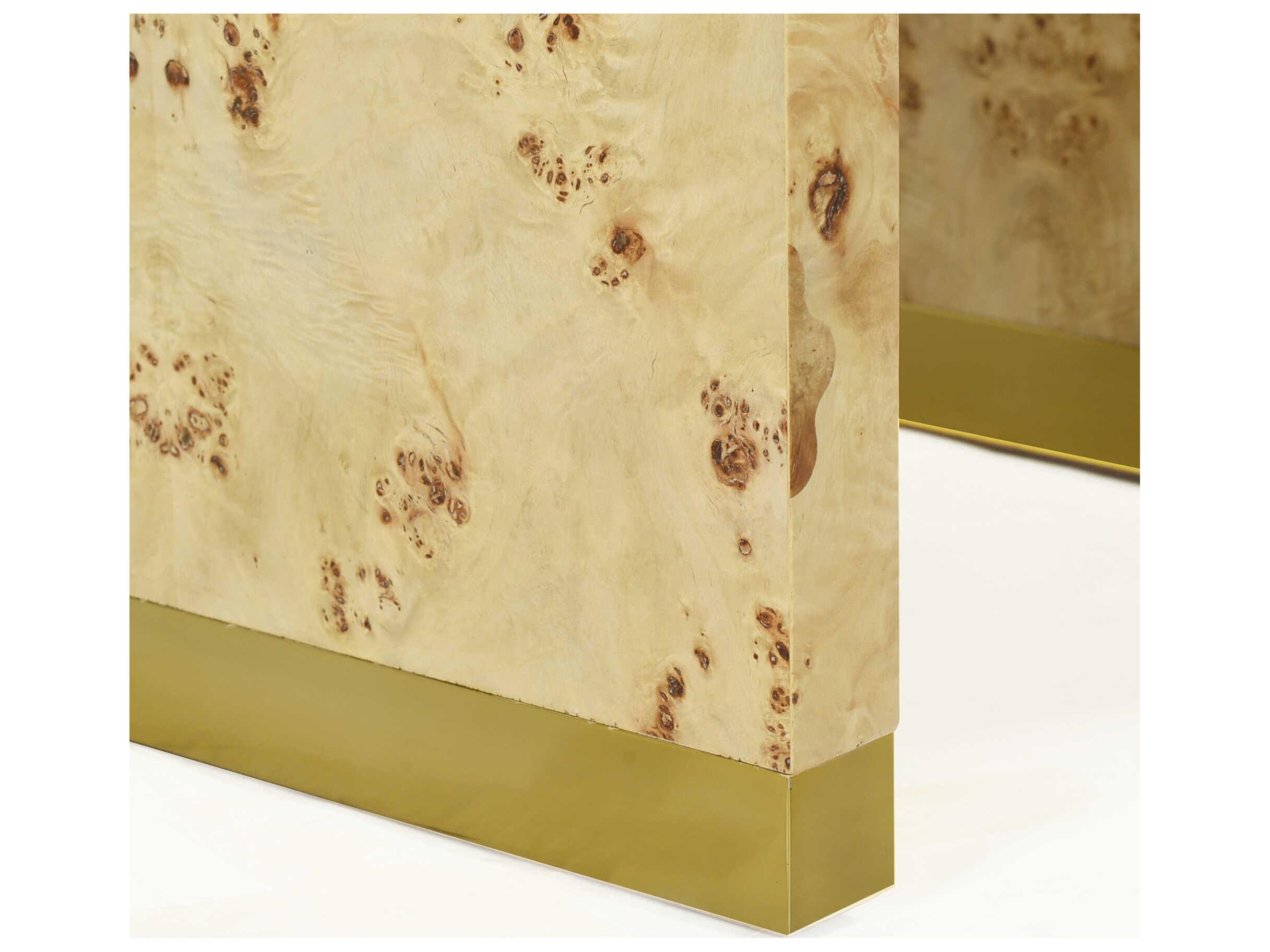 Oliver Home Anaheim Square Wood Natural Burl End Table