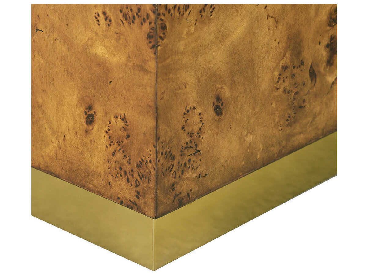 Oliver Home Anaheim Square Wood Rustic Burl Coffee Table