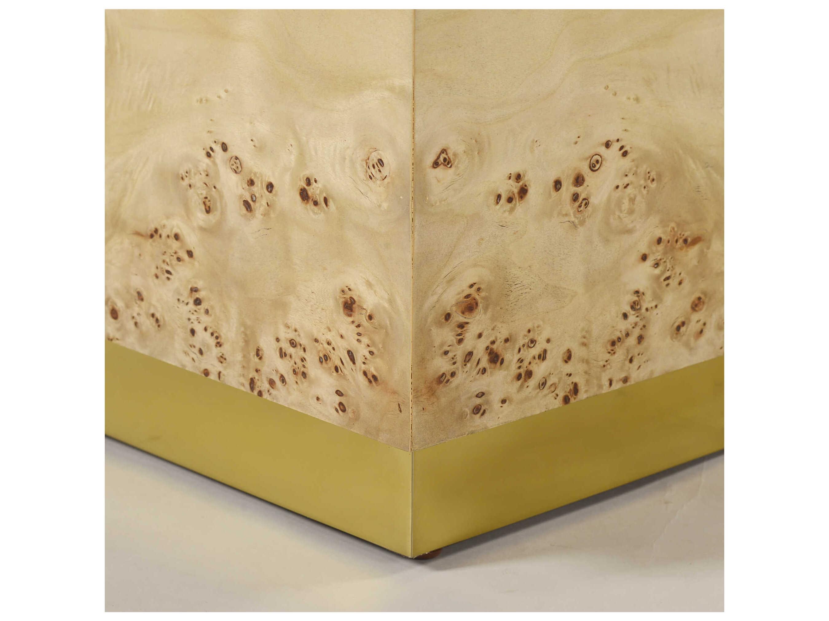 Oliver Home Anaheim Square Wood Natural Burl Coffee Table