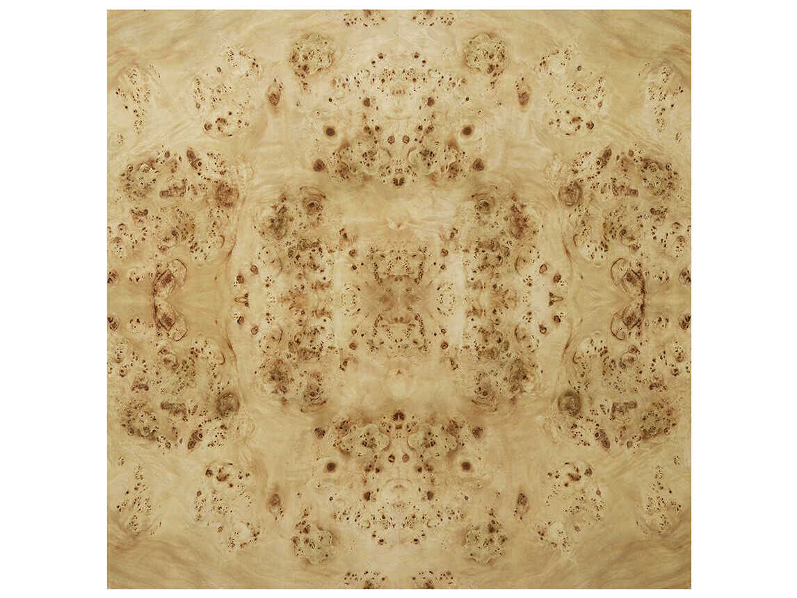 Oliver Home Anaheim Square Wood Natural Burl Coffee Table