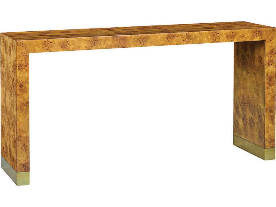 Oliver Home Anaheim Rectangular Wood Rustic Burl Console Table